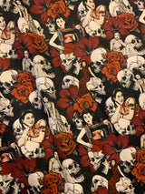 Sewing Skulls Black